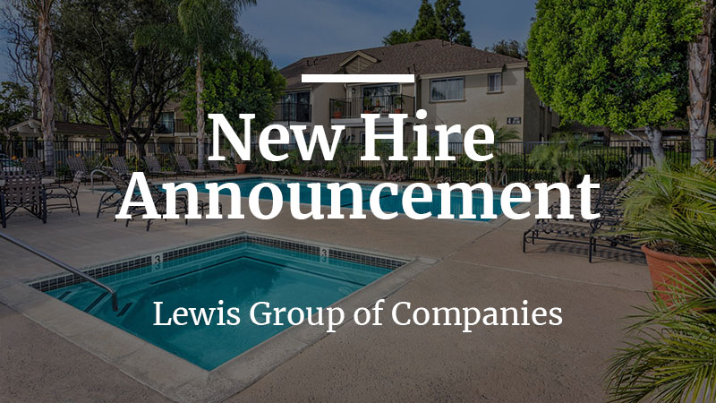 New Hire Announcement at Lewis Group of Companies!